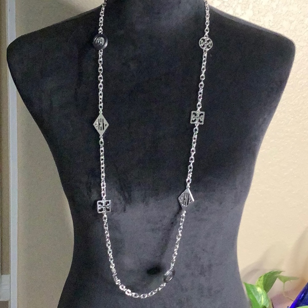 Tori Burch necklace silver tone